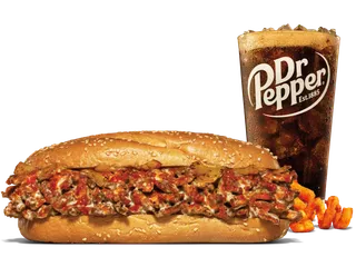 Half Pound Spicy Angus Cheesesteak Meal